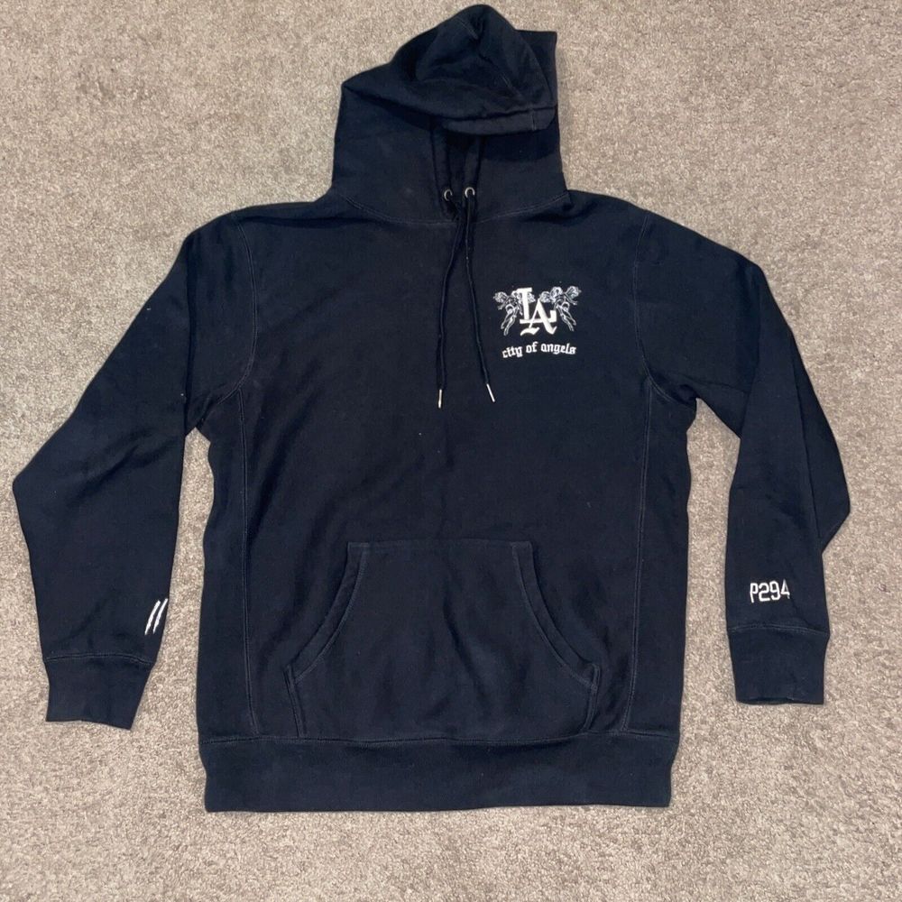 Sworn To Us City Of LA Black Hoodie Mens Size Medium